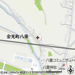 岡山県浅口市金光町八重155周辺の地図