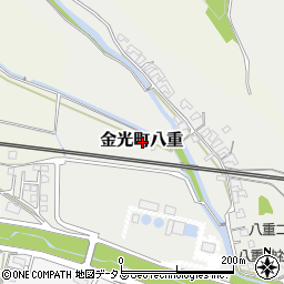 岡山県浅口市金光町八重周辺の地図