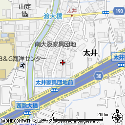 大阪府堺市美原区太井391-35周辺の地図