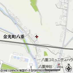 岡山県浅口市金光町八重157周辺の地図