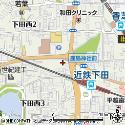 奈良県香芝市下田西周辺の地図