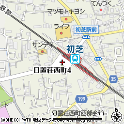 大阪府堺市東区日置荘西町4丁11周辺の地図