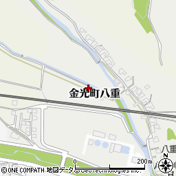 岡山県浅口市金光町八重38周辺の地図