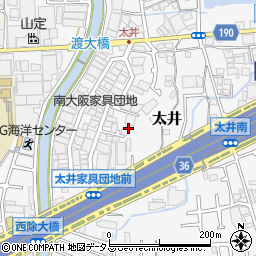 大阪府堺市美原区太井391-26周辺の地図