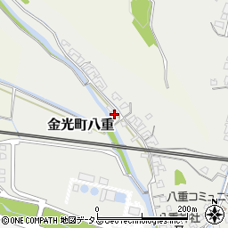 岡山県浅口市金光町八重135周辺の地図