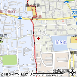 大阪府堺市美原区大饗361-7周辺の地図