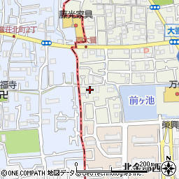 大阪府堺市美原区大饗361-8周辺の地図
