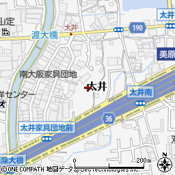 大阪府堺市美原区太井504周辺の地図