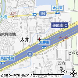 大阪府堺市美原区太井565周辺の地図