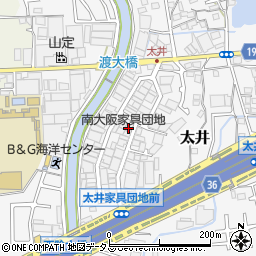 大阪府堺市美原区太井391周辺の地図