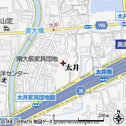 大阪府堺市美原区太井450-6周辺の地図