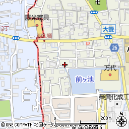 大阪府堺市美原区大饗146-52周辺の地図