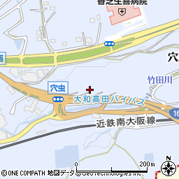 奈良県香芝市穴虫2209周辺の地図