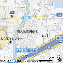 大阪府堺市美原区太井391-5周辺の地図
