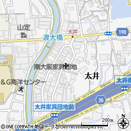 大阪府堺市美原区太井391-23周辺の地図