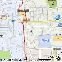 大阪府堺市美原区大饗351-11周辺の地図