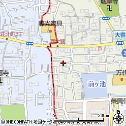 大阪府堺市美原区大饗351-9周辺の地図