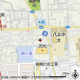 大阪府堺市美原区大饗143-4周辺の地図