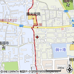 大阪府堺市美原区大饗351-16周辺の地図