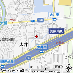 大阪府堺市美原区太井568-4周辺の地図