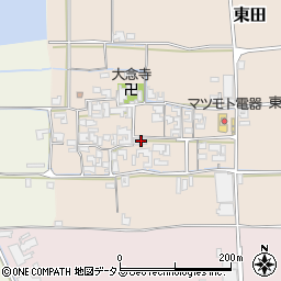 奈良県桜井市東田72周辺の地図