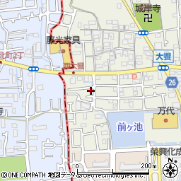 大阪府堺市美原区大饗350-2周辺の地図