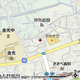 岡山県浅口市金光町占見新田517周辺の地図