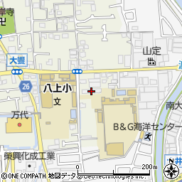 大阪府堺市美原区大饗104-1周辺の地図