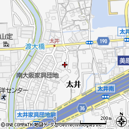 大阪府堺市美原区太井404-16周辺の地図