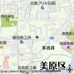 大阪府堺市美原区多治井117-5周辺の地図