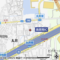 大阪府堺市美原区太井570-1周辺の地図