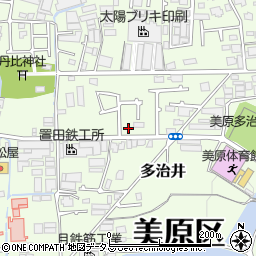 大阪府堺市美原区多治井117-1周辺の地図