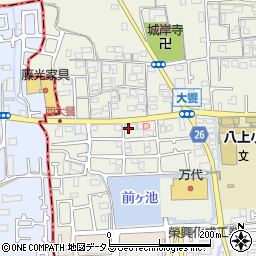 大阪府堺市美原区大饗146-16周辺の地図