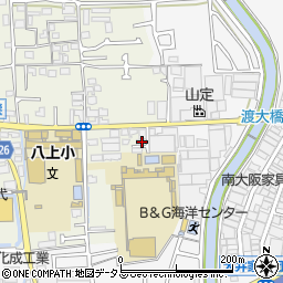 大阪府堺市美原区大饗102-7周辺の地図