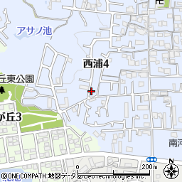 大阪府羽曳野市西浦4丁目788周辺の地図