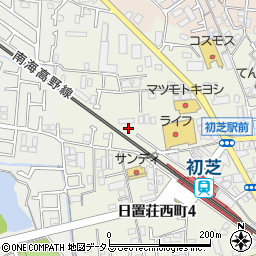 大阪府堺市東区日置荘西町1丁10周辺の地図