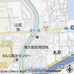 大阪府堺市美原区太井360-6周辺の地図