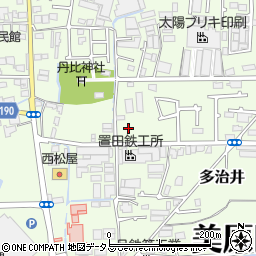 大阪府堺市美原区多治井135周辺の地図