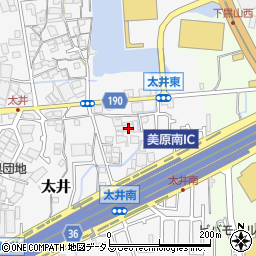 大阪府堺市美原区太井574周辺の地図