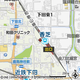 下田地区公民館周辺の地図