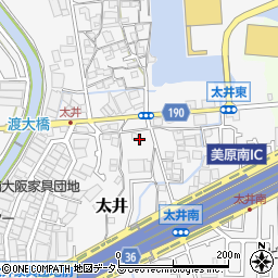 大阪府堺市美原区太井440-1周辺の地図
