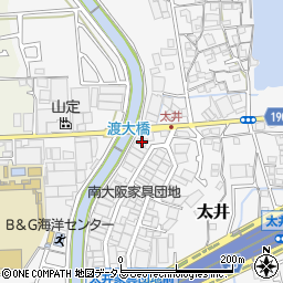 大阪府堺市美原区太井360-4周辺の地図