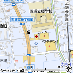 キリン堂　羽曳野西浦店周辺の地図