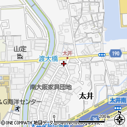 大阪府堺市美原区太井349-6周辺の地図