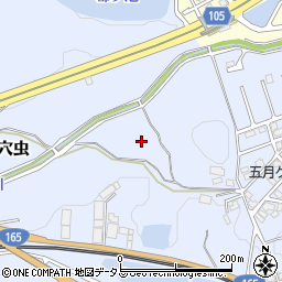 奈良県香芝市穴虫周辺の地図