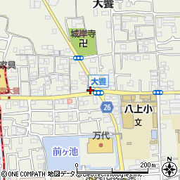 大阪府堺市美原区大饗163-7周辺の地図