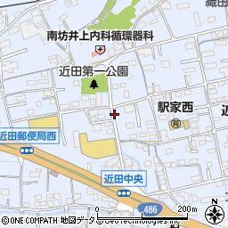 広島県福山市駅家町近田周辺の地図