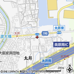 大阪府堺市美原区太井338-6周辺の地図