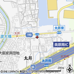 大阪府堺市美原区太井338-6周辺の地図