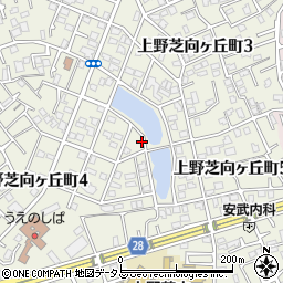 大阪府堺市西区上野芝向ヶ丘町周辺の地図